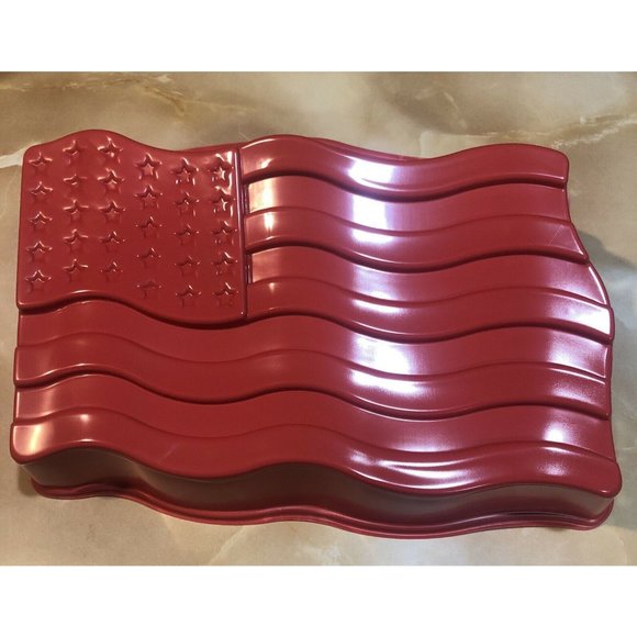 JELLO Kitchen American Flag Jello Mold Pan Dish New Vintage Old 